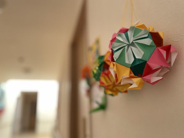 和紙で作られた壁掛け