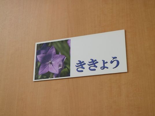 壁に掲げられた案内板