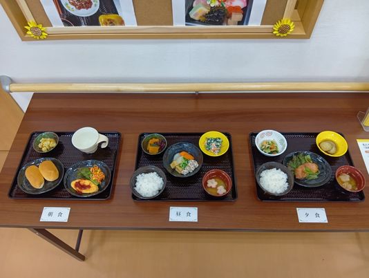 食事メニュー展示コーナー