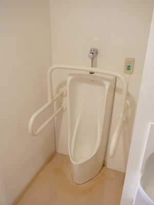 安全な設計のトイレ