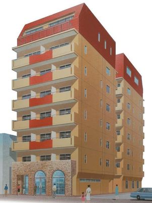 多階層の現代的建物