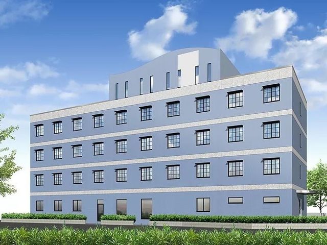 多階層のモダンな建物 落ち着いた色合いの外観は清潔感があり、窓が多く日当たりのよい環境です。ゆとりを感じる設計は心地よい就業空間を提供します。
