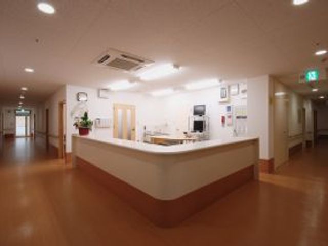 明るい廊下と受付エリア 廊下 自然光が差し込む明るい廊下です。広いスペースには受付カウンターもあり、快適に働けます。