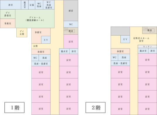 中庭の和やかな様子