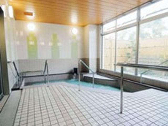 清潔な介護用浴室 浴室 明るい日の光をあびながら、のんびり温泉気分を味わえます。