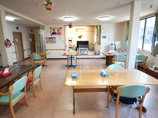 明るい共有スペース