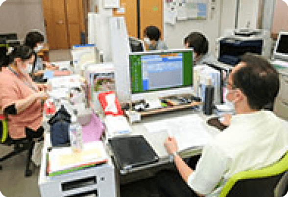 スタッフが集う休憩室