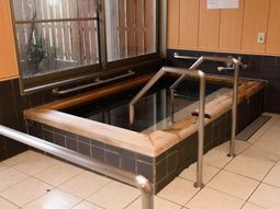 手すり付きの浴槽