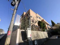 電線と建物の外観