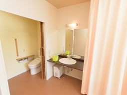 清潔なトイレと洗面所