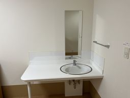 手すりの付いた洗面所
