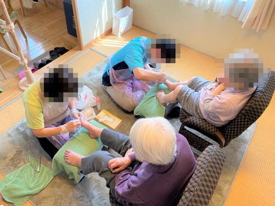 和室での足のケア