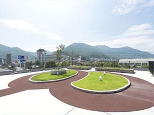 眺望の良い屋上庭園  