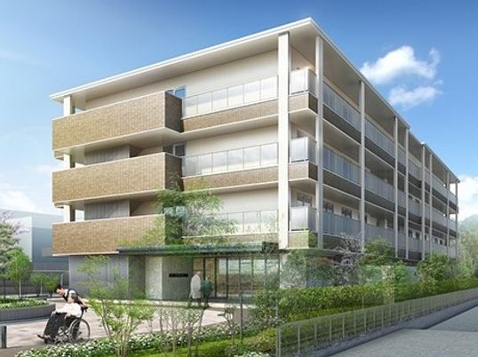 明るい建物の外観
