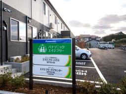 施設の看板と外観