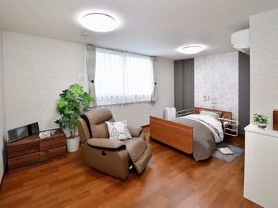 明るい居室のインテリア