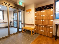 清潔なロビーの一角