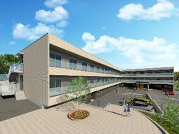 明るい外観の建物