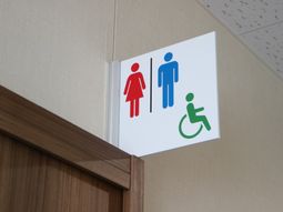 トイレ標示のシンプルなサイン