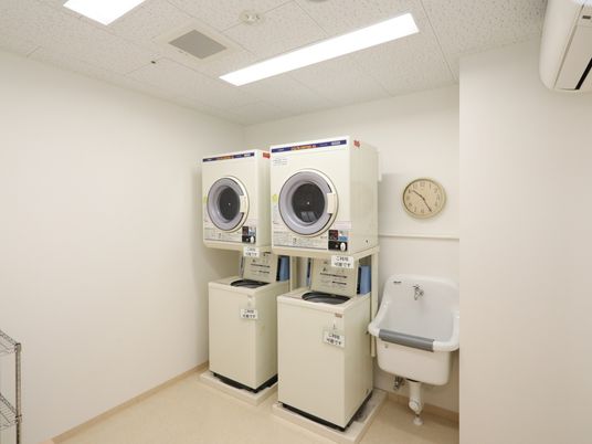 整備された洗濯設備