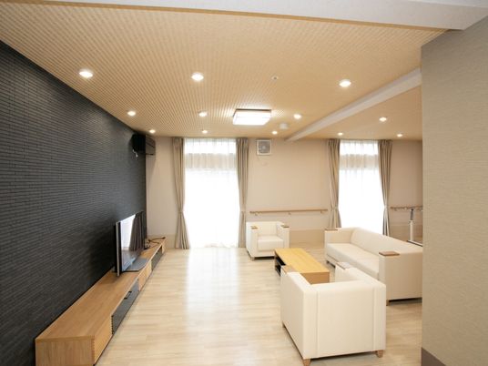 明るい共有スペース