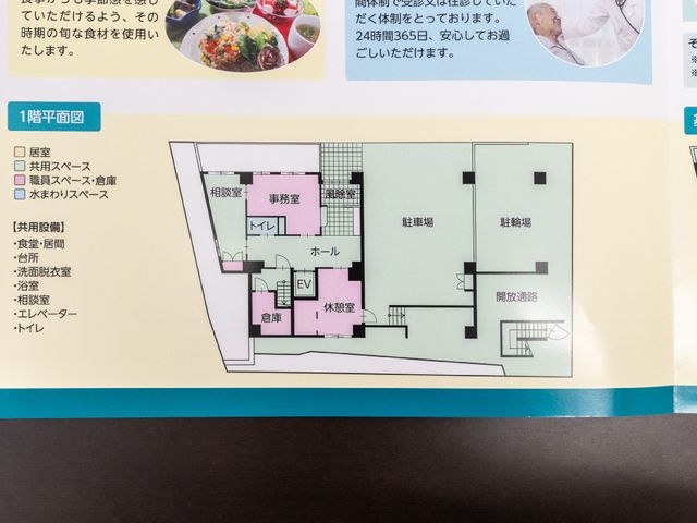 整理された居室配置図 居室 見やすく整理された居室配置は、働く環境が整っていることを示しており、新しい職場を探される方へ安心を与えます。