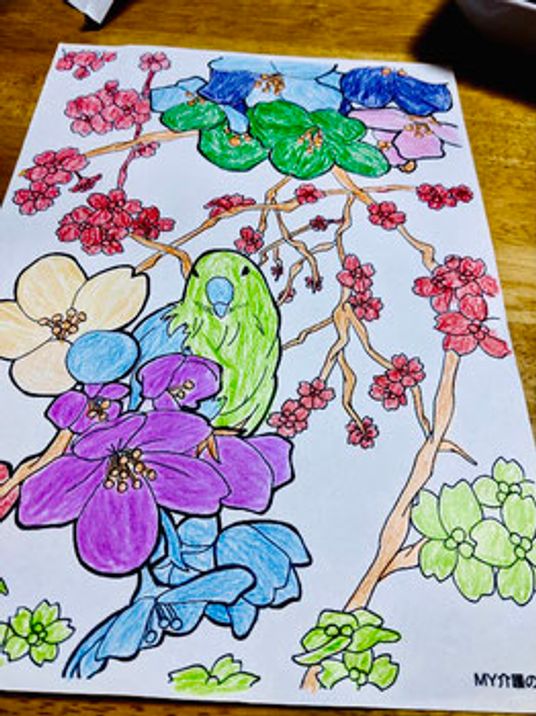 色鮮やかな手描き作品