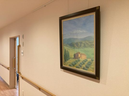 廊下の壁面アート