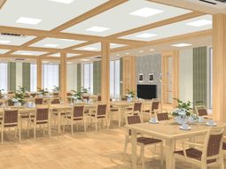 明るい食堂の様子