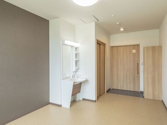 洗面台がある居室入口