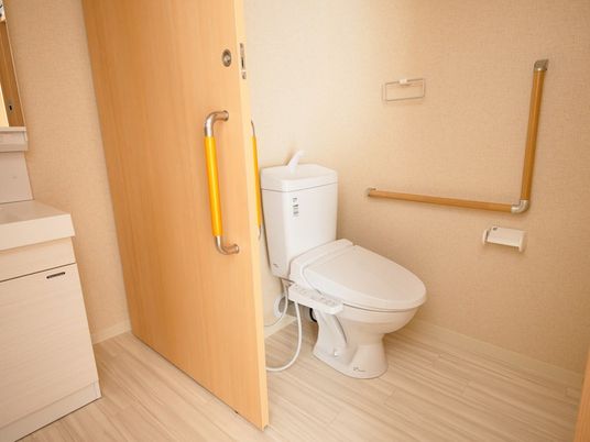 バリアフリー設計のトイレ