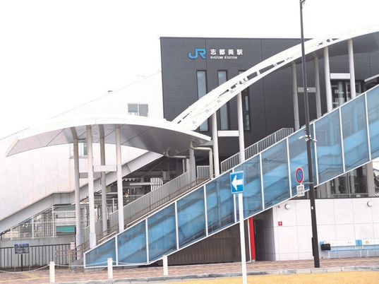 現代的な駅舎の外観