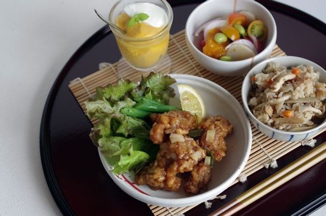 彩り豊かな手作り食事
