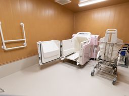 清潔な浴室機器と手すり