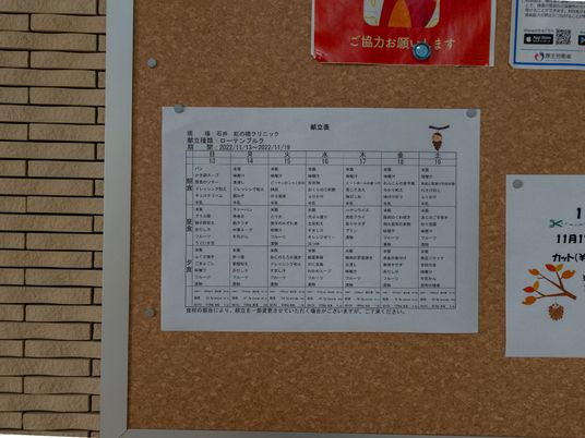 掲示物の詳細な予定表