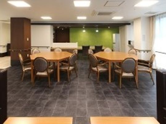 ゆとりのある食堂空間