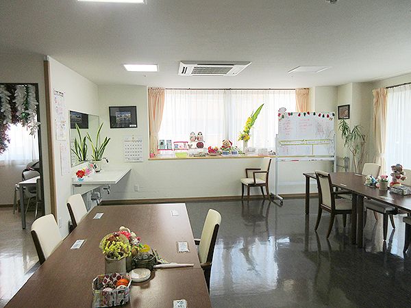 明るく広い共有スペース