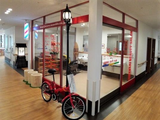 理美容室の室内と玄関