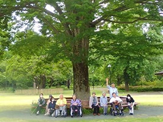 利用者休憩の中庭
