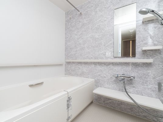 清潔な浴室の一角