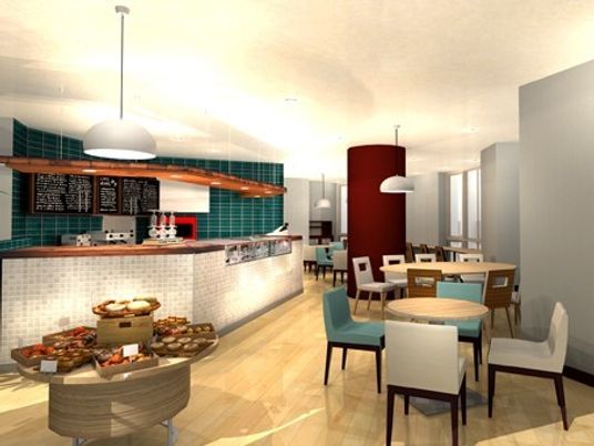 明るい共用ダイニング空間