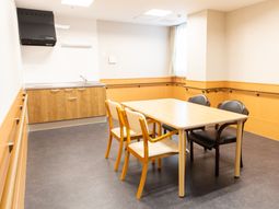 明るい共有スペース