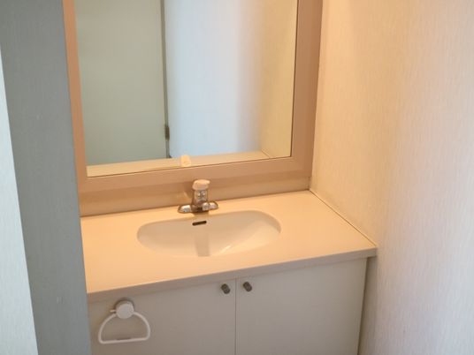 洗面台と鏡の配置