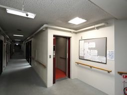 清潔な施設の廊下
