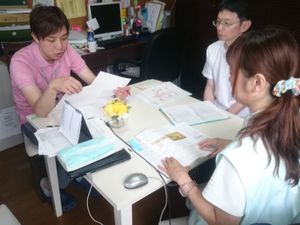 職員の打ち合わせ室  