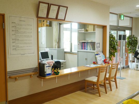 アットホームな受付カウンター