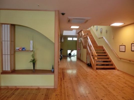 和風のアクセント廊下