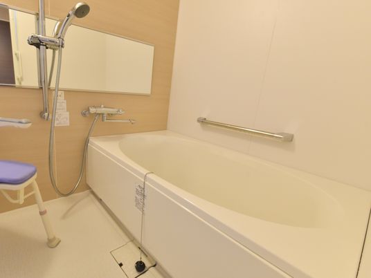 シンプルな浴室設備