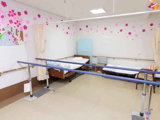 機能訓練室のベッド