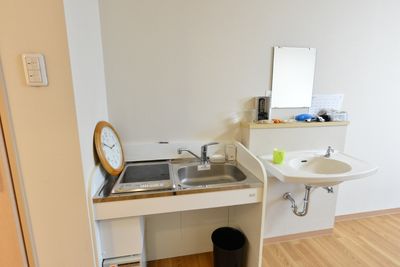 清潔な洗面室の一角